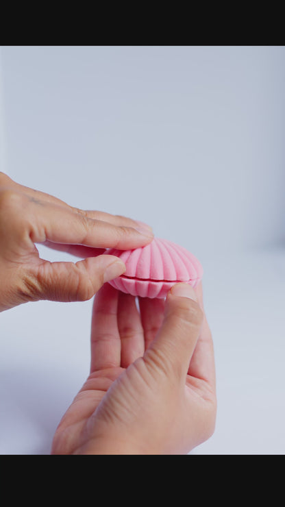 Pink Enamel Gold Hoop Earrings